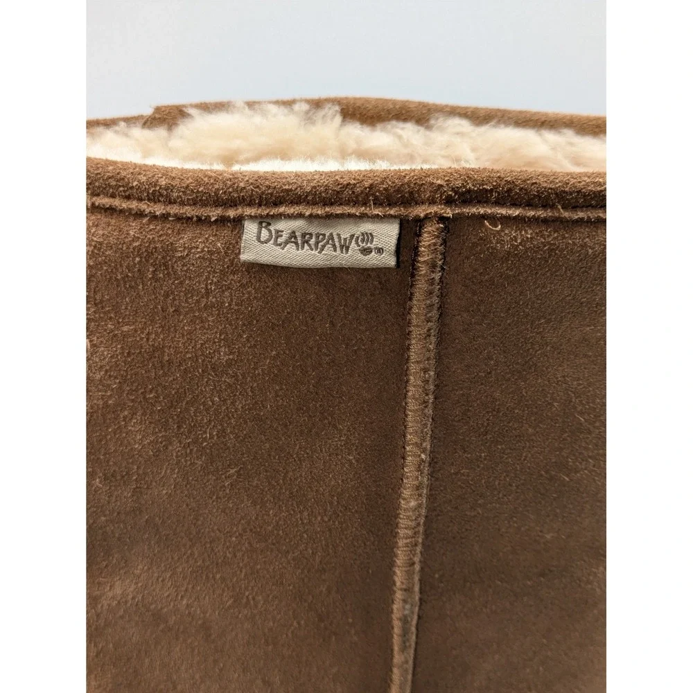 BEARPAW Women's Boots Size 11 Brown Suede Shearling Lined Tall Winter Boots